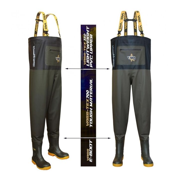 Vass Hybrid 700 Khaki / Black Chest Wader 47 UK13