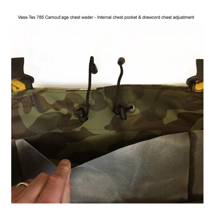 Vass E 785 Series Camo Chest Wader 42 UK8