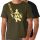 Vass Printed w/strap T- Shirt Khaki Green Medium