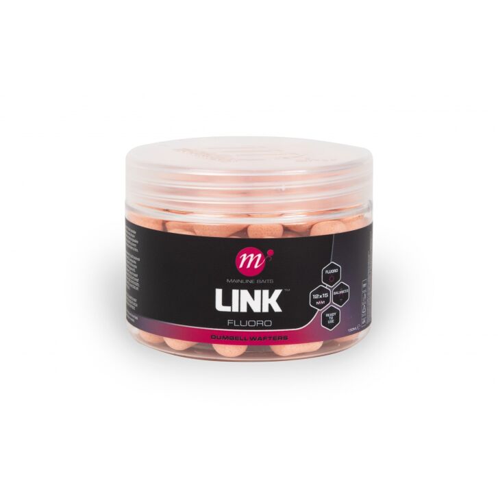 Mainline Link Fluoro Dumbell Wafters - 12 x 15mm - Pink