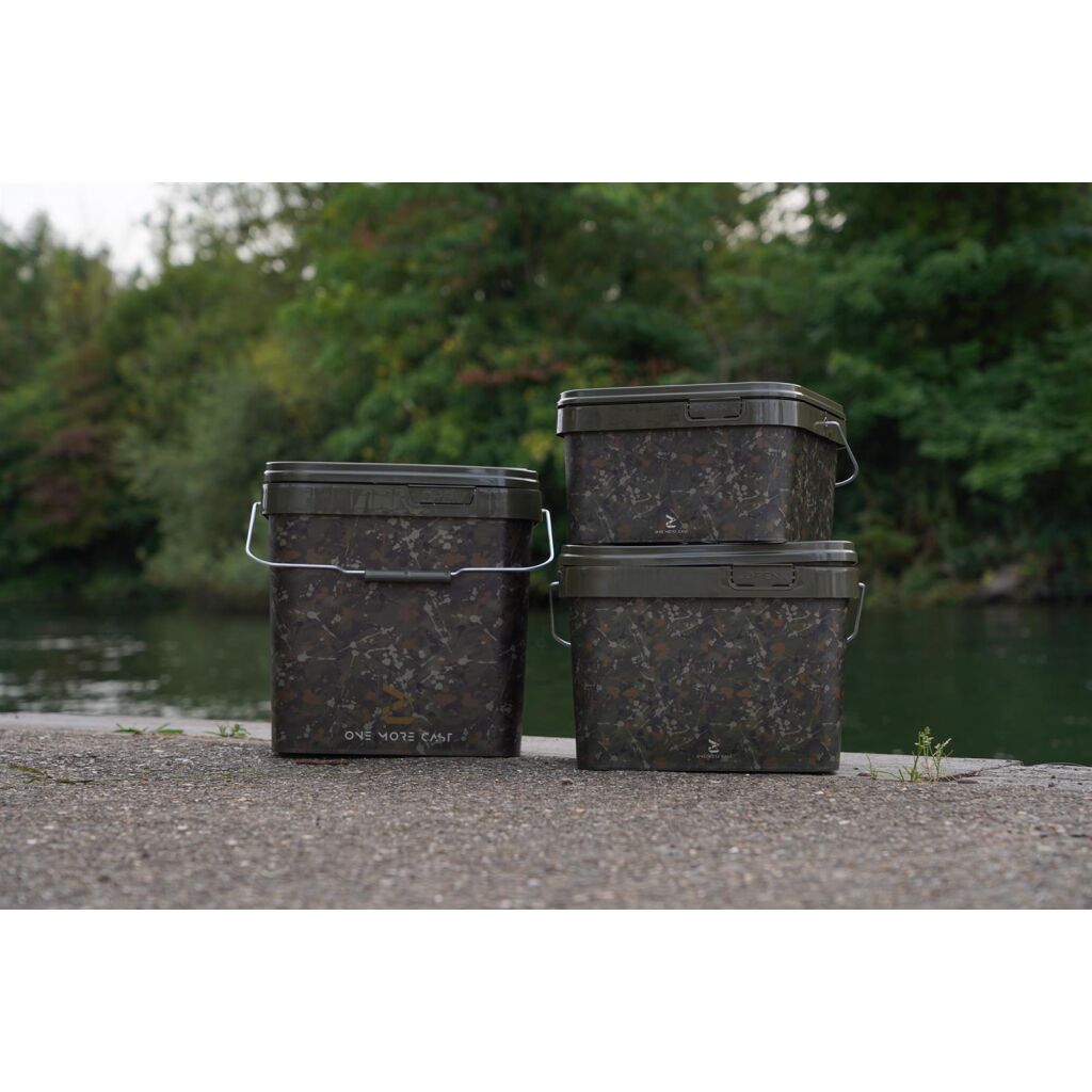 One More Cast PB Bucket 5L Splash Camo Square | Emmers & Containers & Toebehoren