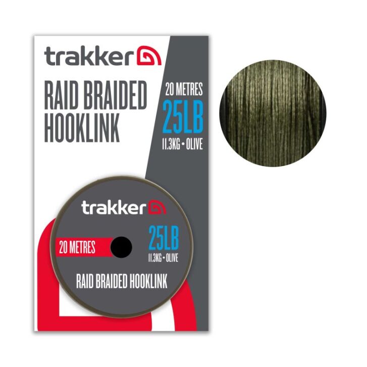 Trakker Raid Braided Hooklink (25lb) (11.3kg) (20m)