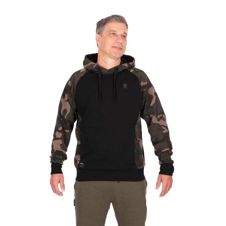 Fox Black  / Camo pullover premium 310 hoodie - L