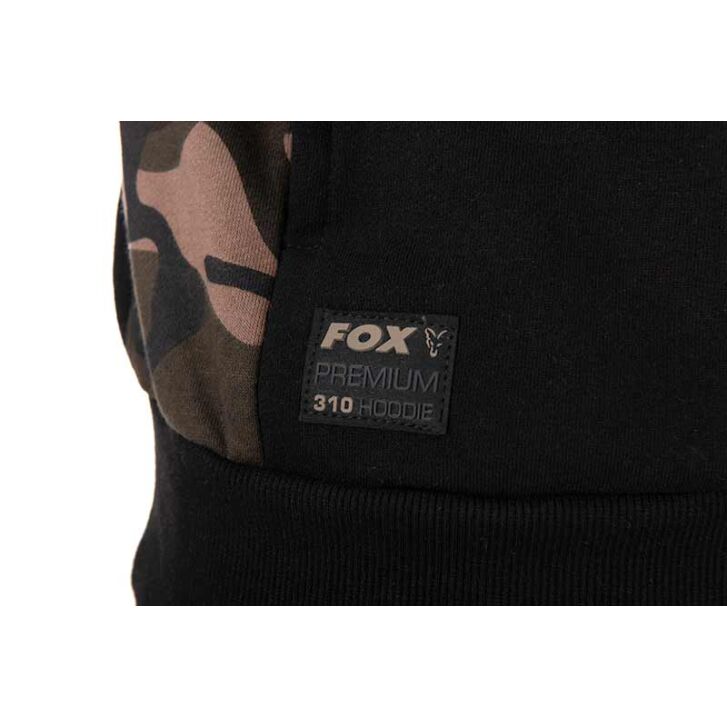Fox Black  / Camo pullover premium 310 hoodie - L