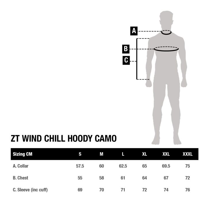 Nash Zero Tolerance Wind Chill Hoody Camo XXL