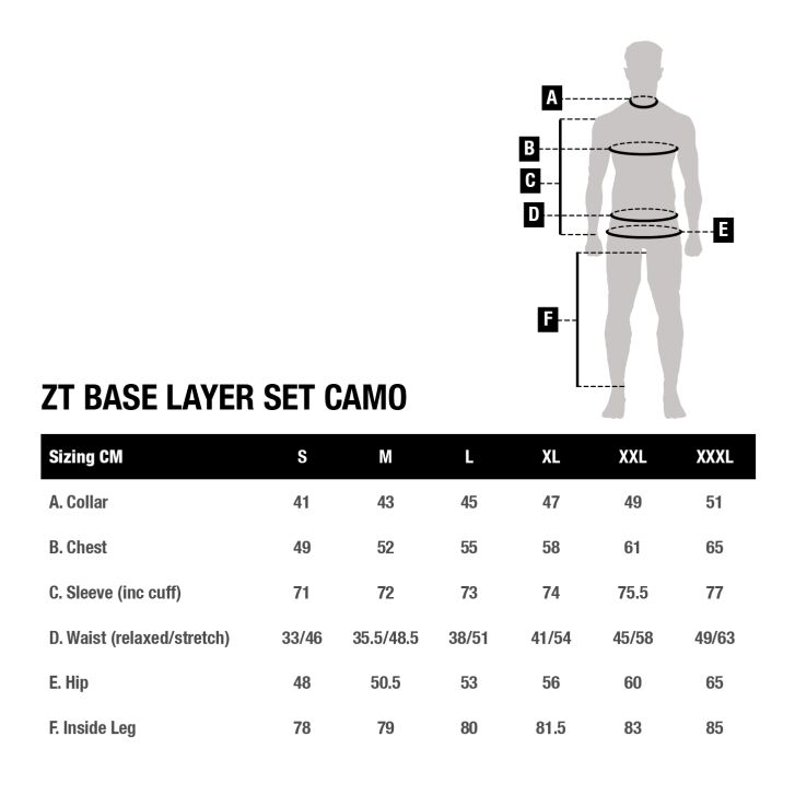 Nash Zero Tolerance Base Layer Set Camo S