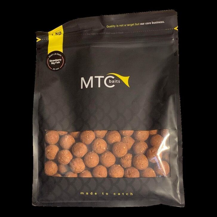MTC Baits Boilie Strawberry Big Fish - 1 kg - 20 mm