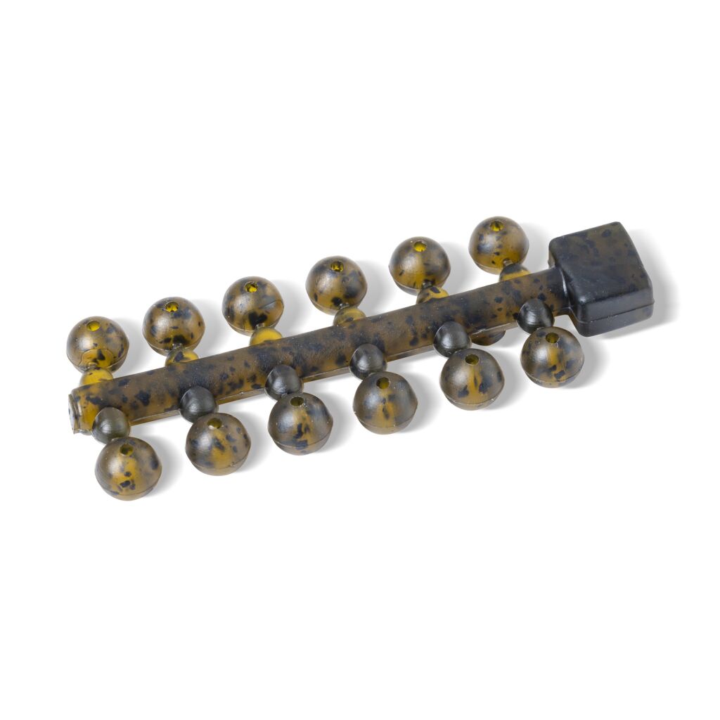 Anaconda Jungle Green Tapered Holes Beads 6mm 24pcs.