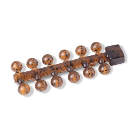 Anaconda Jungle Brown Tapered Holes Beads 6mm 24pcs.