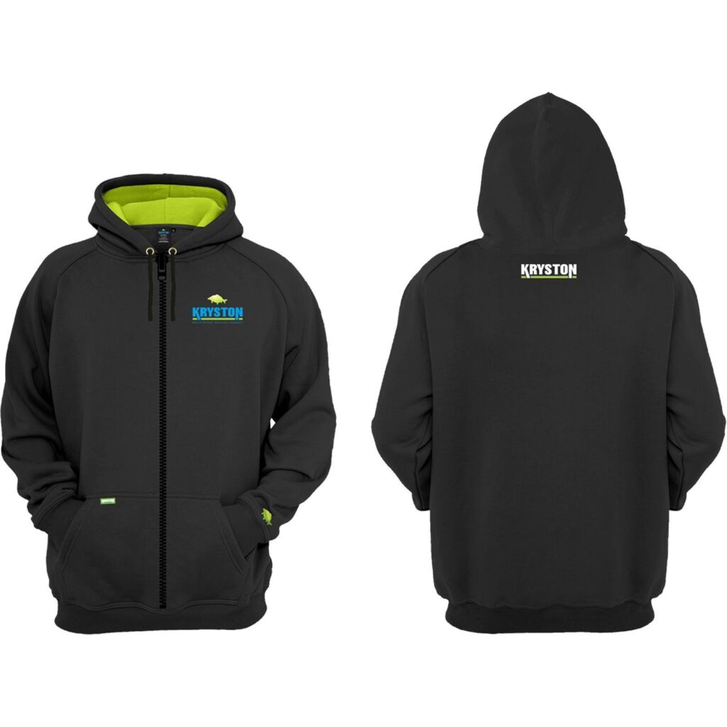 Kryston Hoodie mit Logo & Zipper, black L