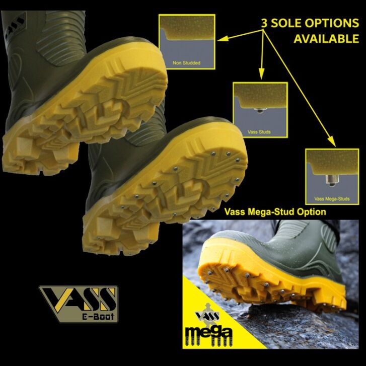 Vass E Boot Khaki/Yellow Size 44 UK 10