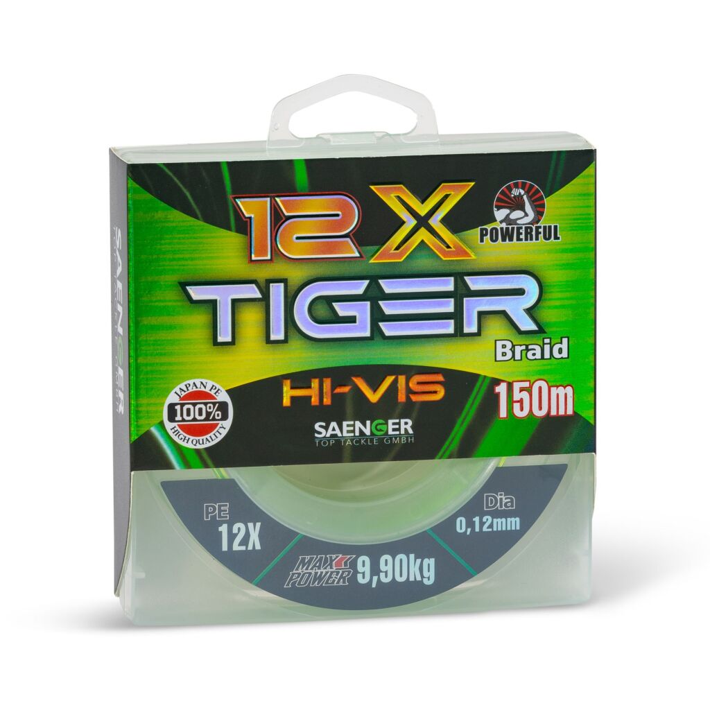 Saenger 12X Hi-Vis Tiger Braid 150m 0,16mm/14,4kg