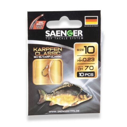 Saenger Carbon Steel Hook Karpfen Classic BN-16 70cm 6 /...