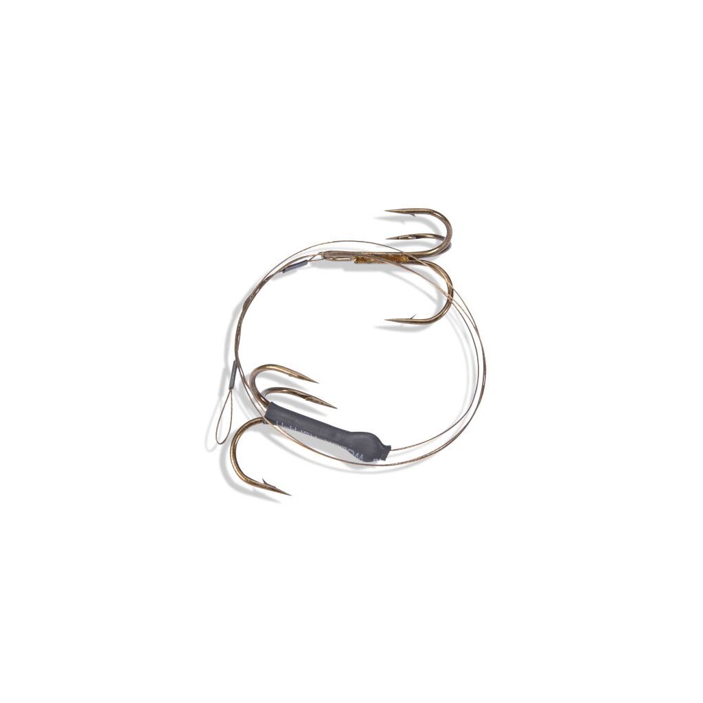 Saenger 1x7 Stahlvorfach mit 2 Dril. Gr.1/0 /15kg/60cm | Allround haken & onderlijnen