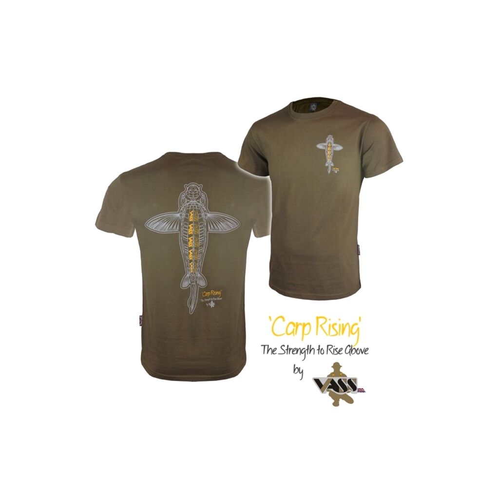 Vass Carp Rising T-Shirt Khaki Green 2XL | T-Shirts