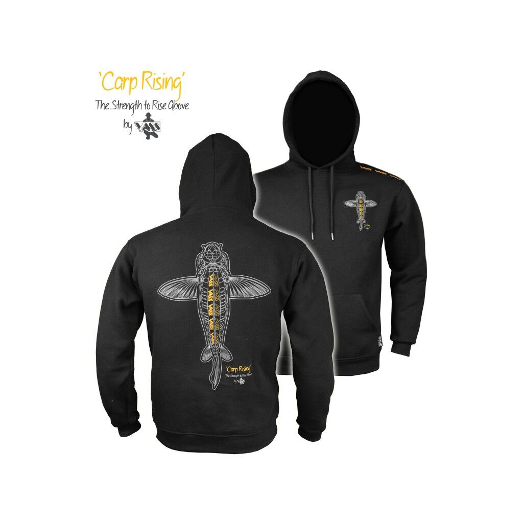 Vass Carp Rising Hoody Black Small