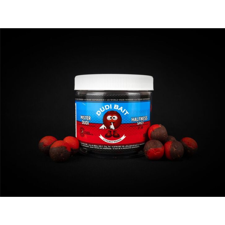 Dudi Bait Mister Dudi HALFNESS Wafters Spicy Fisch 16 mm