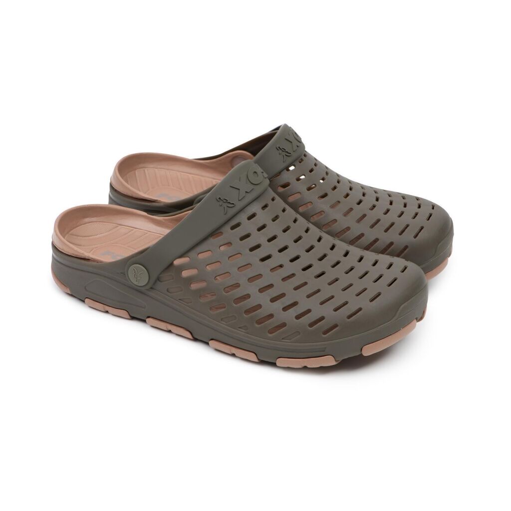 Fox Khaki clogs - sz 12 / 46
