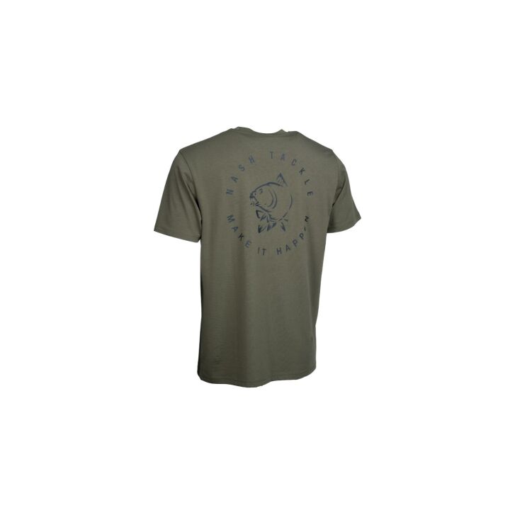 Nash Make It Happen Carp Logo T Shirt Ecru Small