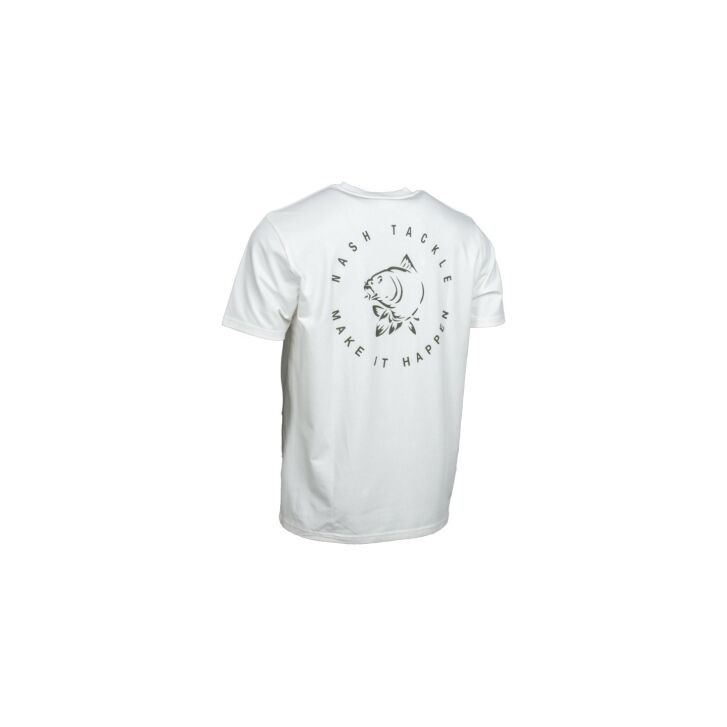Nash Make It Happen Carp Logo T Shirt Ecru Medium
