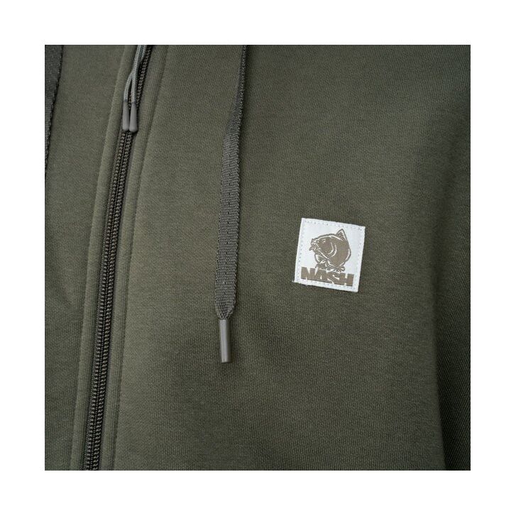 Nash Make It Happen Badge Zipped Hoody Green XL