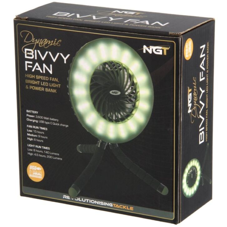 NGT Dynamic Bivvy Fan Lampe Powerbank