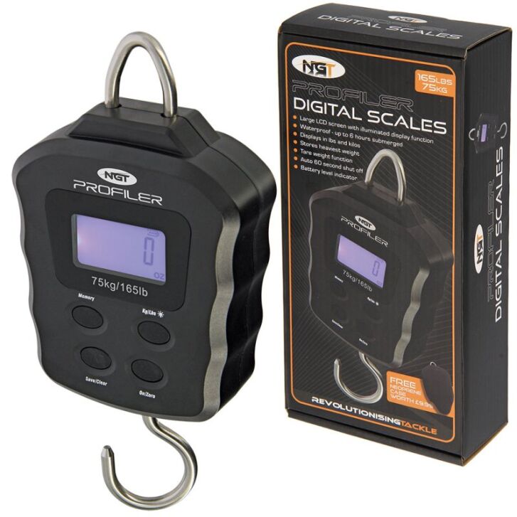 NGT Profiler Waage - Digital 165lb / 75kg mit Neoprenetasche