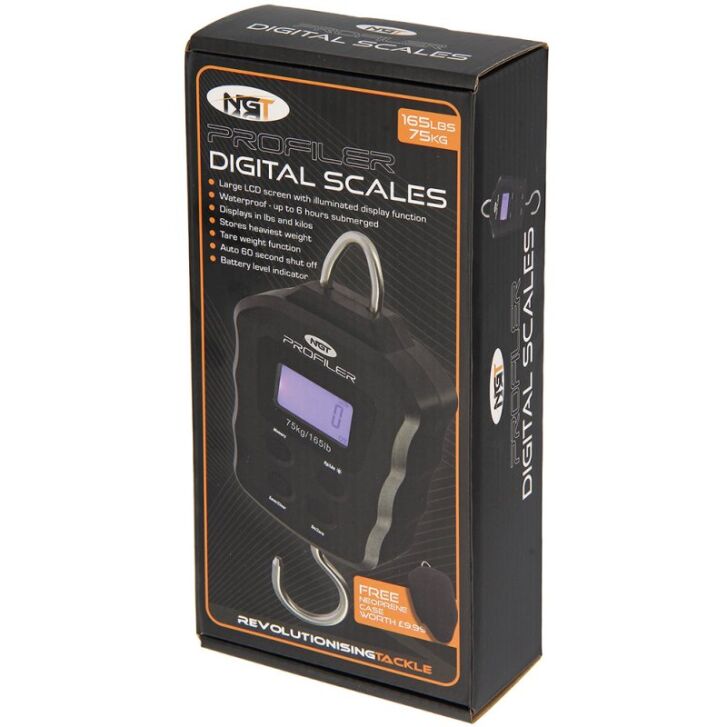 NGT Profiler Waage - Digital 165lb / 75kg mit Neoprenetasche