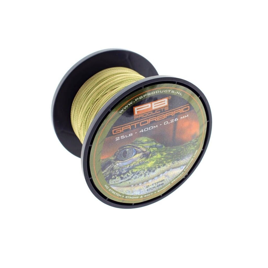 PB Products Gator Braid 0,26mm 25lb 400m 2-tone | Gevlochten Lijn