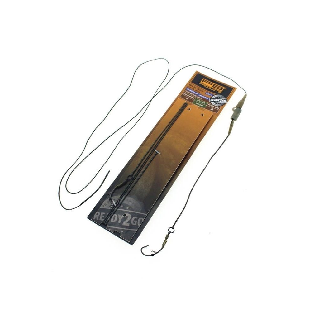 PB Products R2G SR Clip Leader 90 /Ronnie Rig Soft maat 4 2 stuks Weed | Kant en Klare Onderlijnen