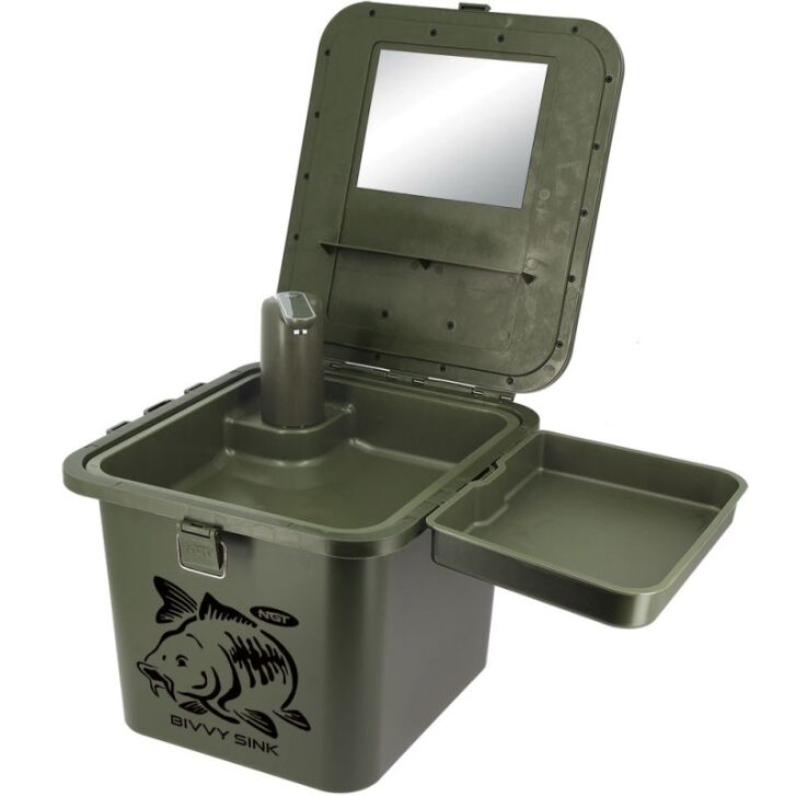 NGT Bivvy Sink Carpbrothers Bundle mit Auto Tap (Wasserhahn)