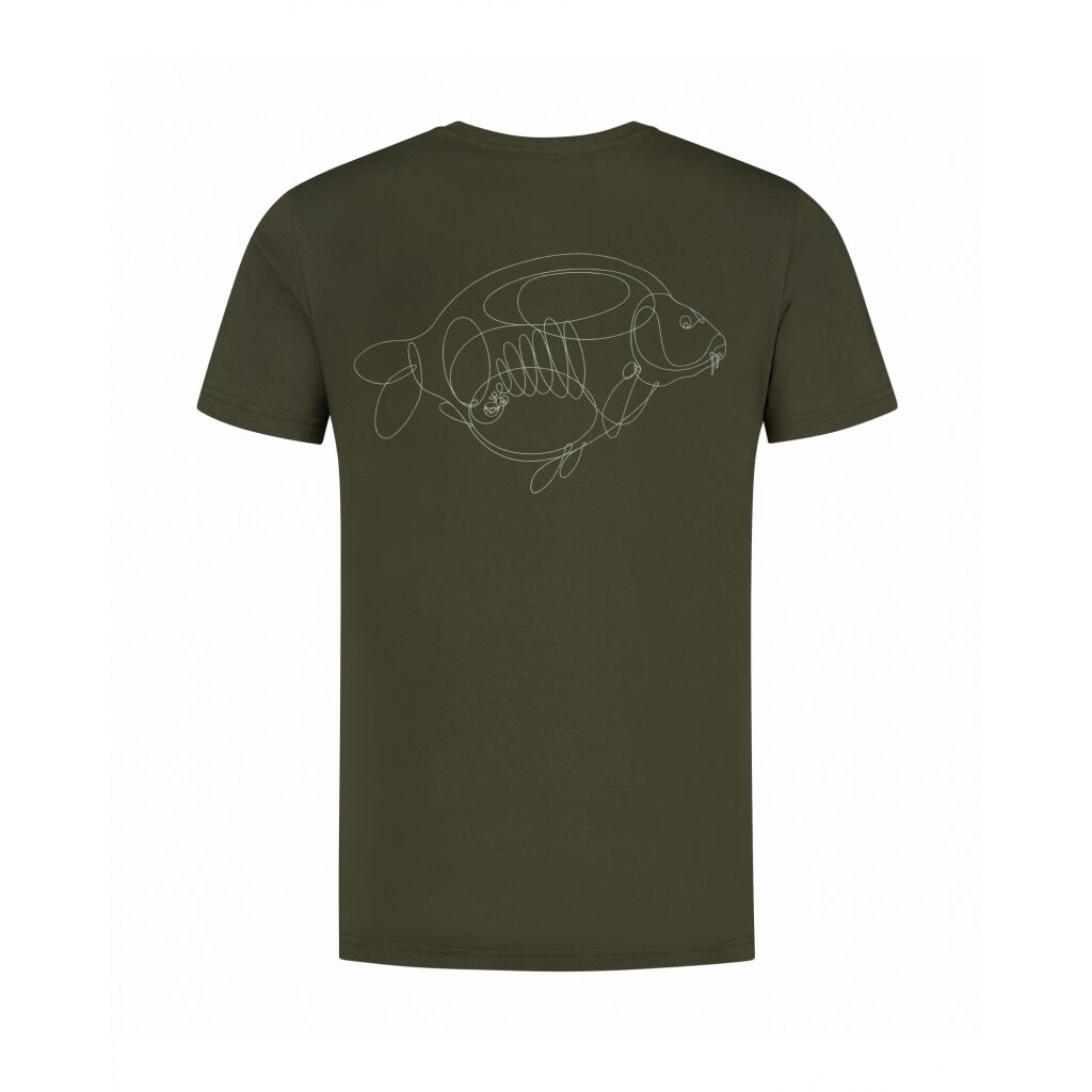 Korda One Liner Tee | Olive S