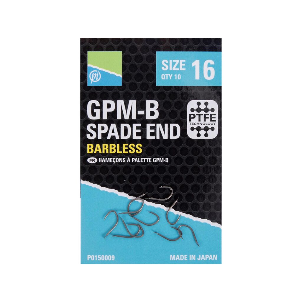 Preston Gpm-B Hooks - Size 16 - Spade End