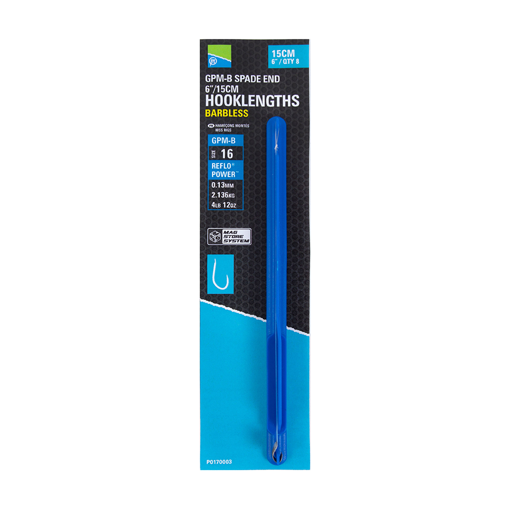 Preston Gpm-B Spade End Mag Store Hooklengths - 15cm/6" - 18 Gpm-B