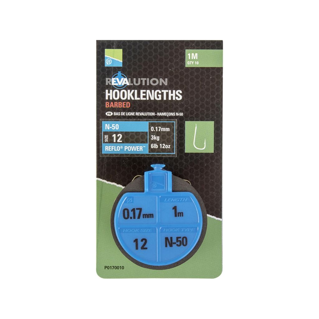 Preston Revalution Hooklengths - N50 Size 14