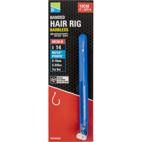 Preston Mcm-B Banded Hair Rigs - 4"/10cm - 14 Mcm-B