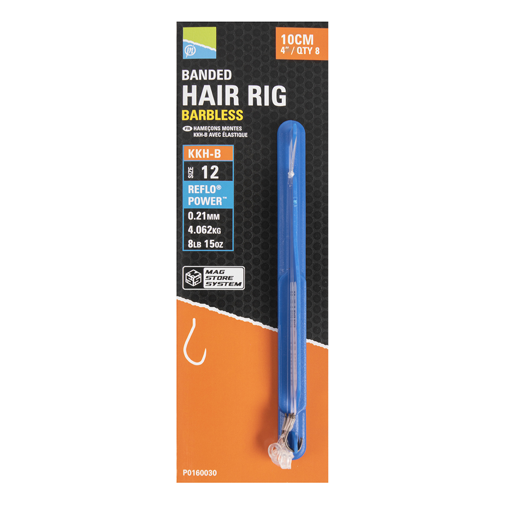 Preston Kkh-B Banded Hair Rigs - 4"/10cm - 16 Kkh-B