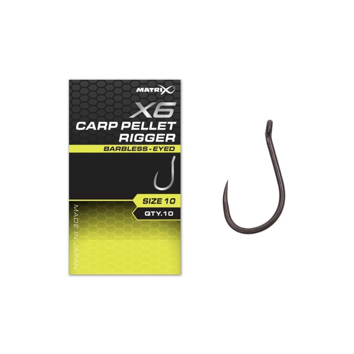 Matrix X6 Carp Pellet Rigger Barbless - Eyed