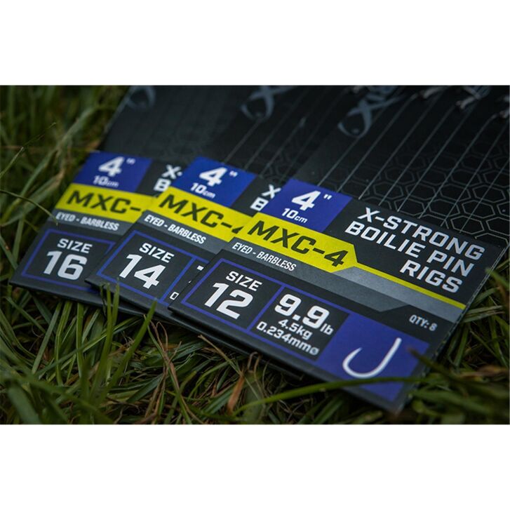 Matrix MXC-4 Size 12 Barbless / 0.23mm / 4" (10cm) / X-Strong Boilie Pin - 8pcs