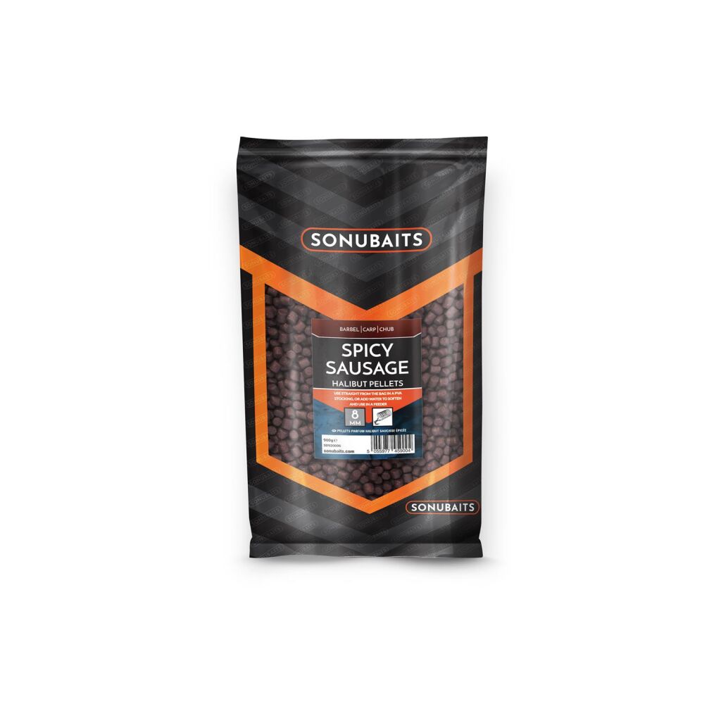 Sonubaits Spicy Sausage Halibut Pellets - 8MM