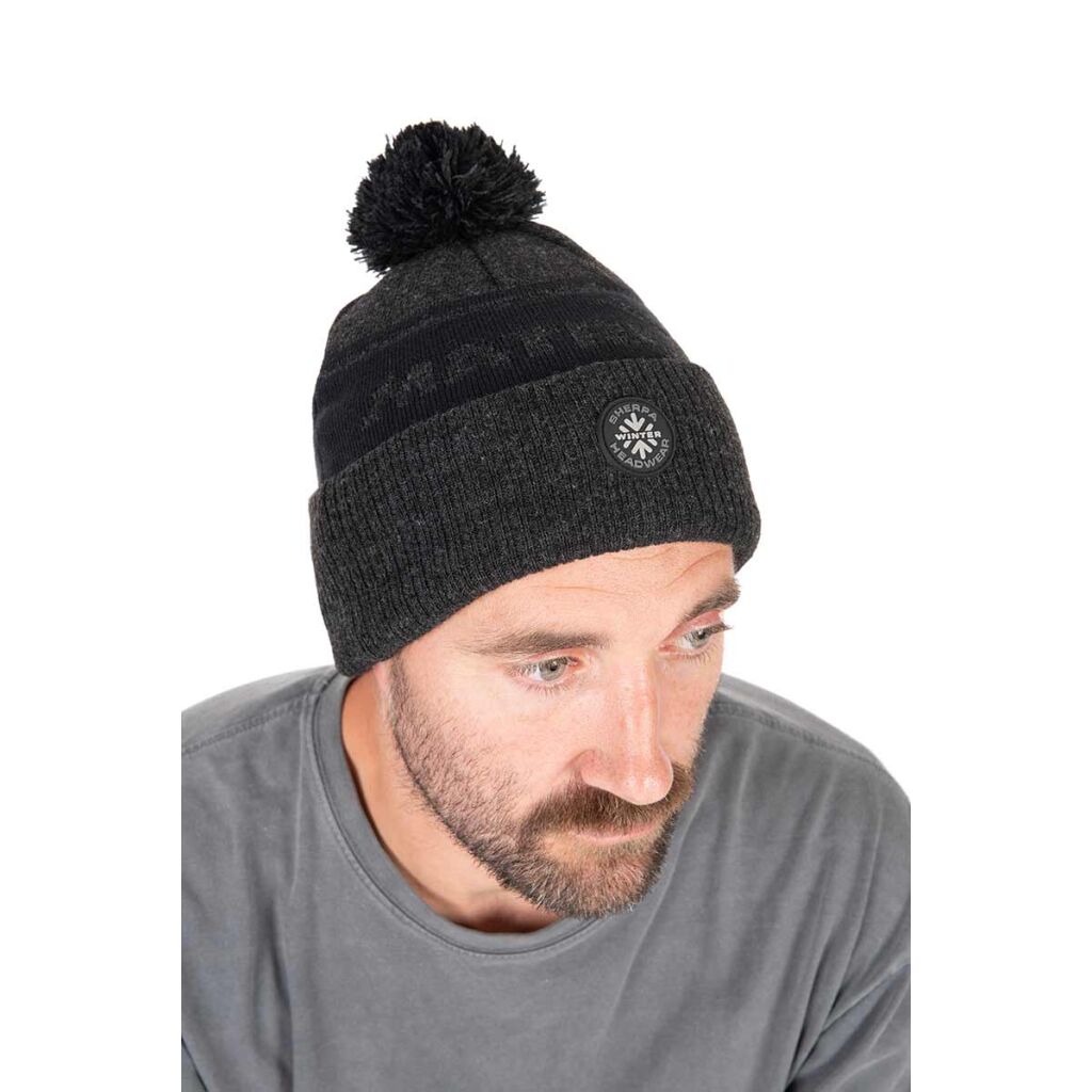 Matrix Graue Sherpa Bommelmütze