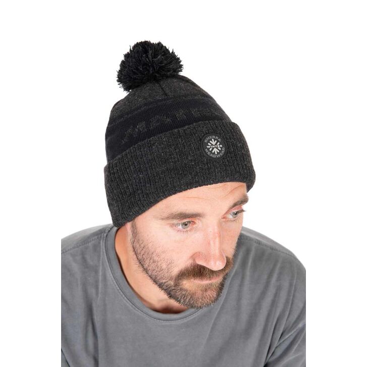 Matrix Graue Sherpa Bommelmütze