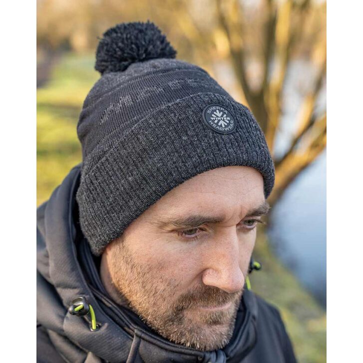 Matrix Graue Sherpa Bommelmütze