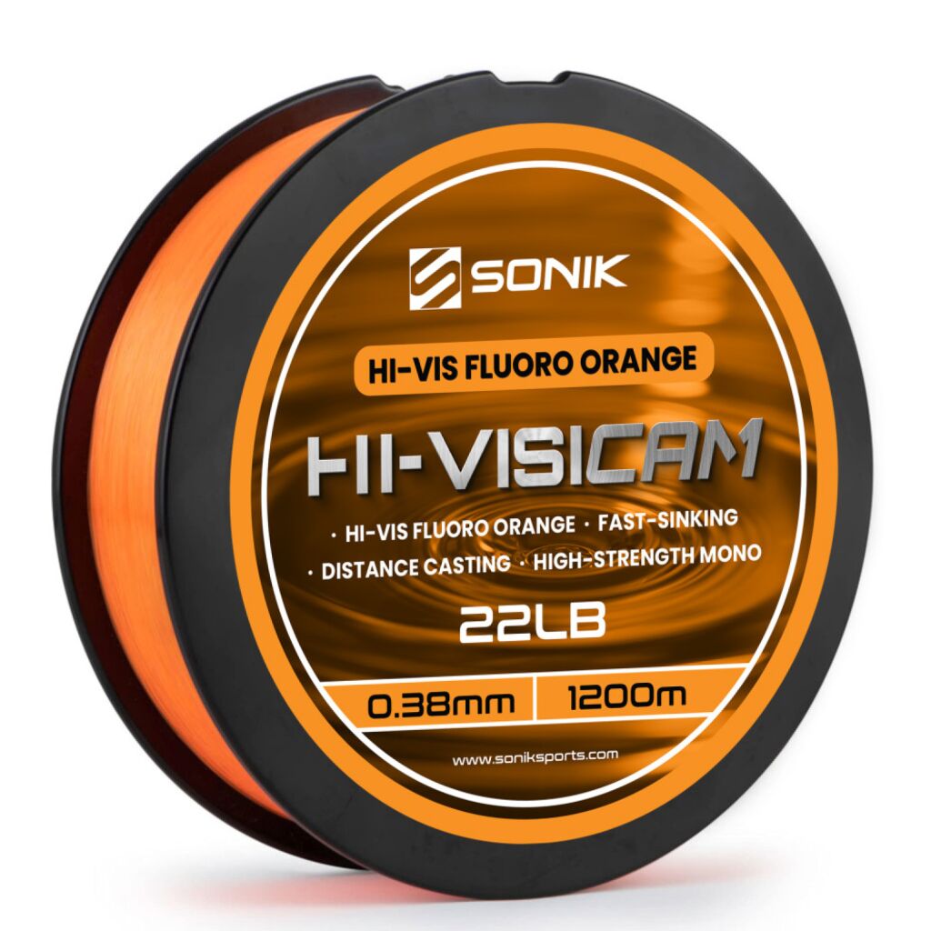 Sonik HI-VISICAM 25LB 1200M(0.41mm)ORANGE | Nylon Lijn