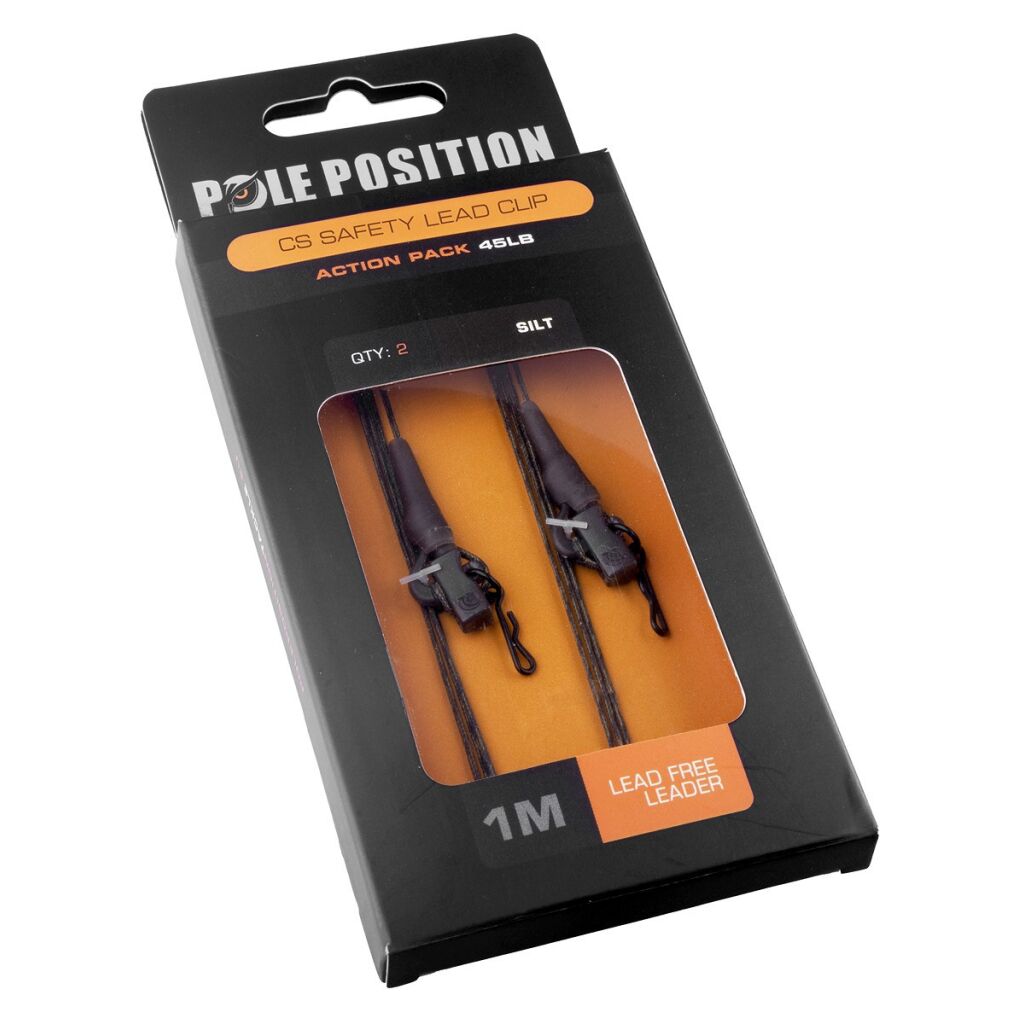 Pole Position Leadclip Set+ Leader 45LB Silt