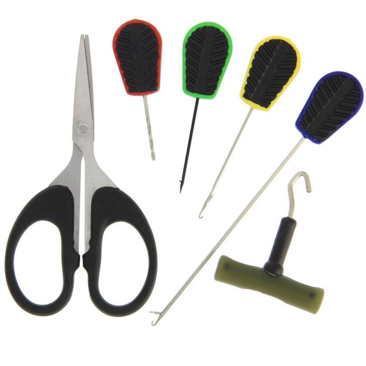 NGT 6 tlg. Boilie Nadel Set / Werkzeug Set Colours