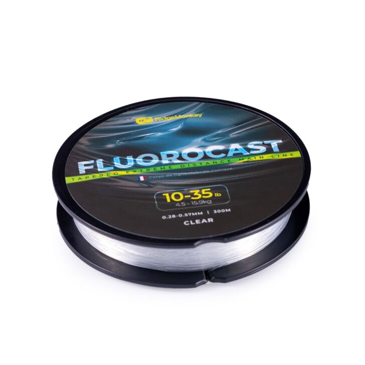 RidgeMonkey FluoroCast Tapered Extreme Distance Mainline 10-35lb 0.28-0.57mm 300m Clear