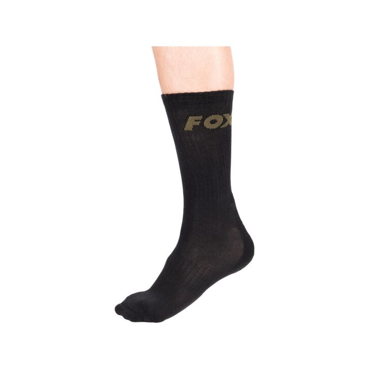 Fox Black Socks 3-Pack - 10-12 UK / 44-47 EU
