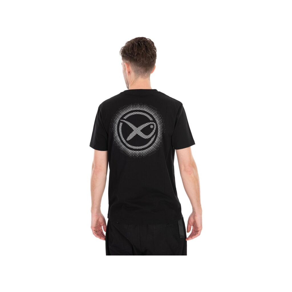 Matrix Large Fade Logo T-Shirt - Black/Grey M