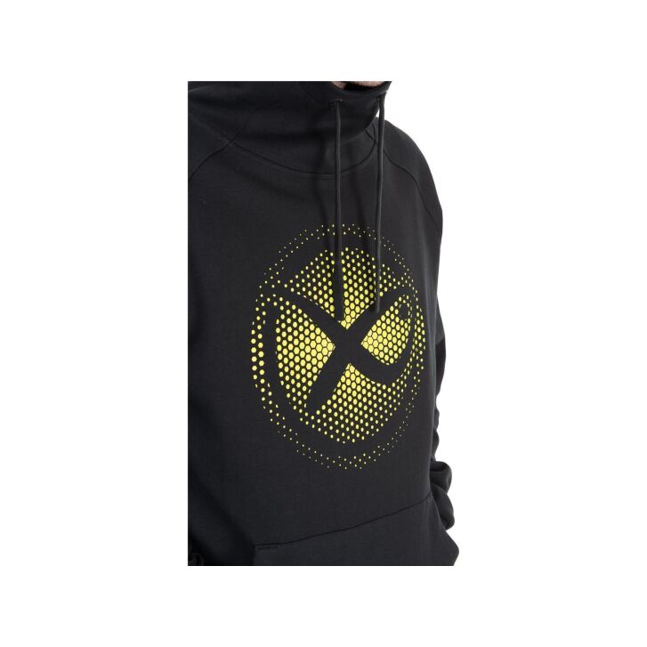 Matrix Large Fade Logo Hoody - Black/Lime